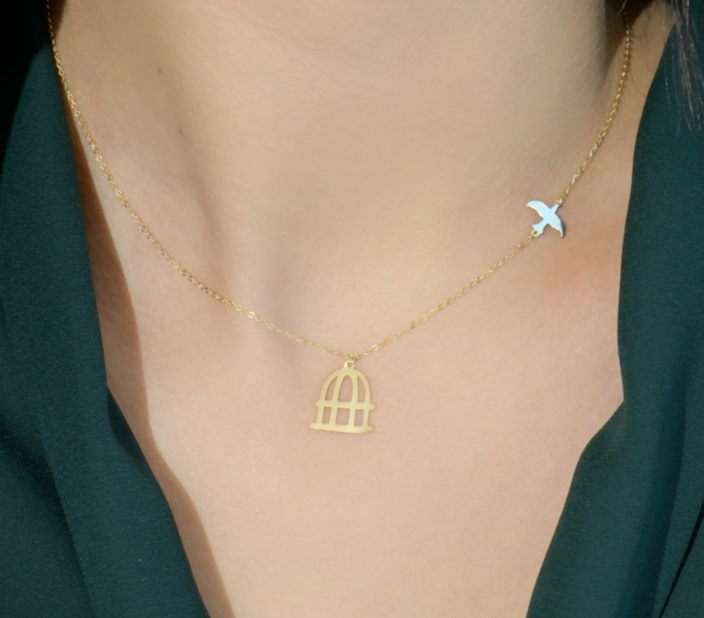 Collier Cage en Or 18k