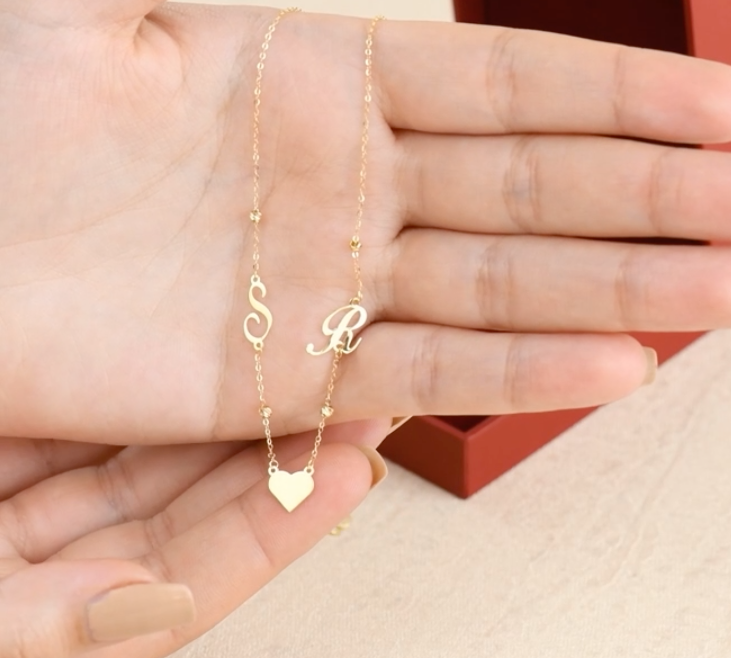 Collier Mes lettres D'amour en Or 18k