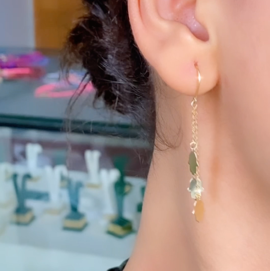 Boucles d'oreilles Khmissa en Or 18k