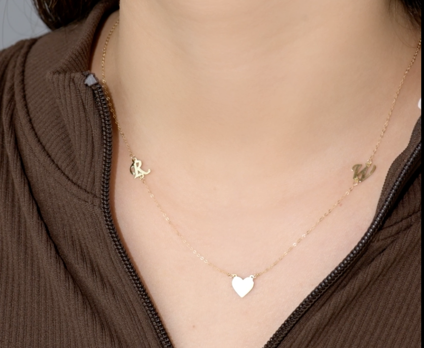 Collier en Or 18k '' Mes Lettres D'amour ''