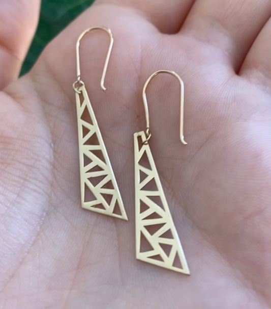 Boucles D'oreilles  en Or 18K - " Tour Eiffel Paris"