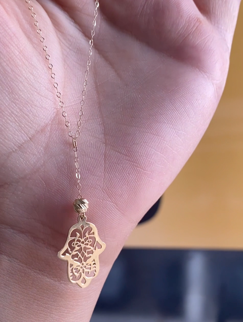 Collier Khmissa Tkhram en Or 18k