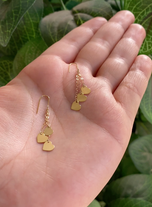 Boucles D'oreilles Petit Cœur  en Or 18k