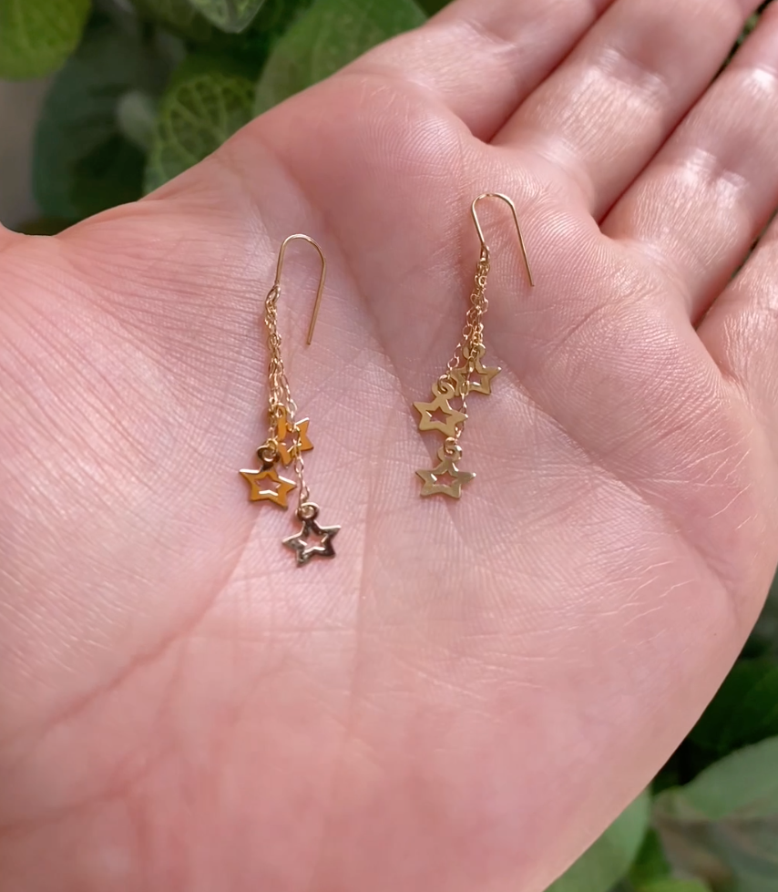 Boucles D'oreilles en Or 18k - GOLD STARS