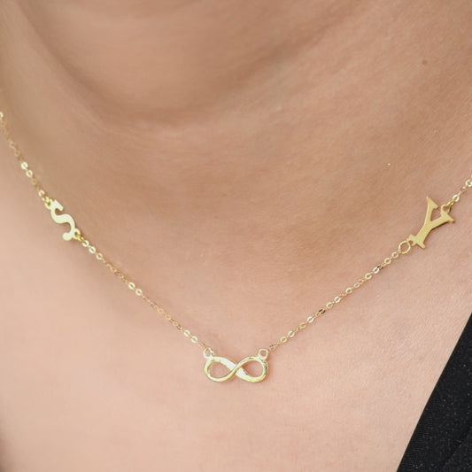 Collier en Or 18k - Toutes Les Lettres Disponible